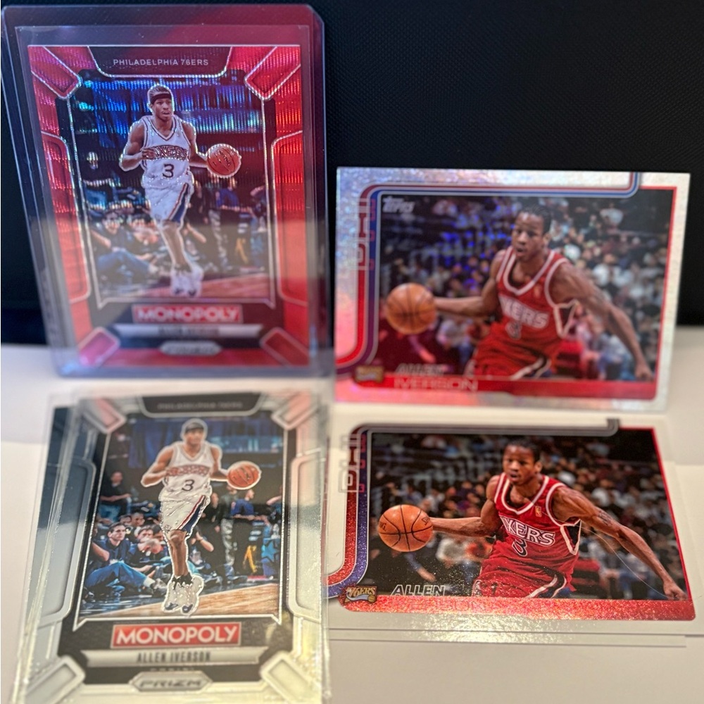 Allen Iverson Basketball Cards lot Philadelphia 76
